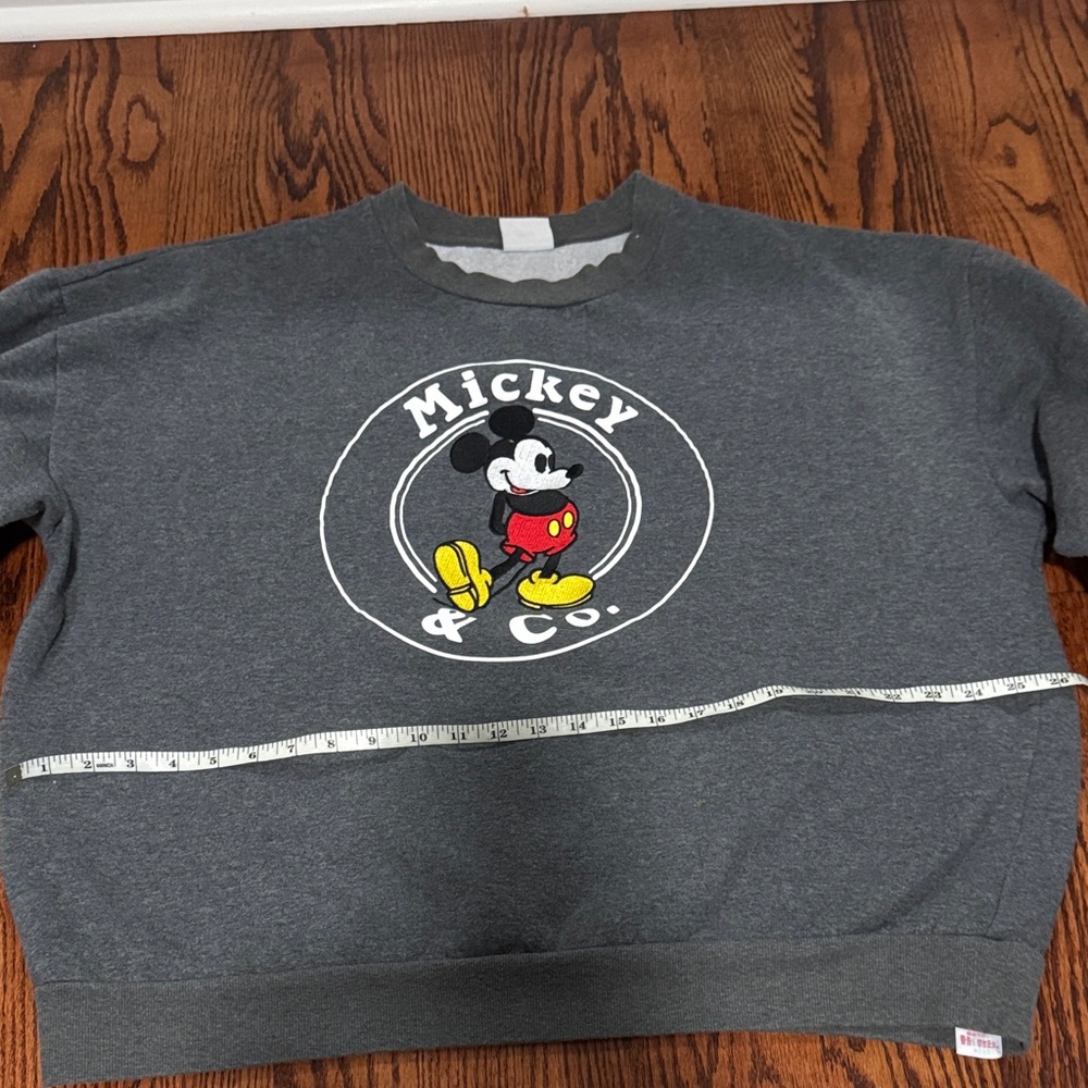Disney Gray Mickey Mouse Crewneck Sweater